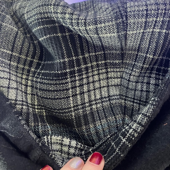 Black Billabong sweatshirt-material button-up hoodie. Wooden buttons, Size M - Picture 8 of 8